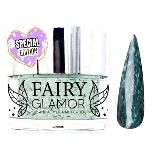 Fairy Glamor Green Glitter Dip and Acrylic Nail Powder, Frankenstein 1oz