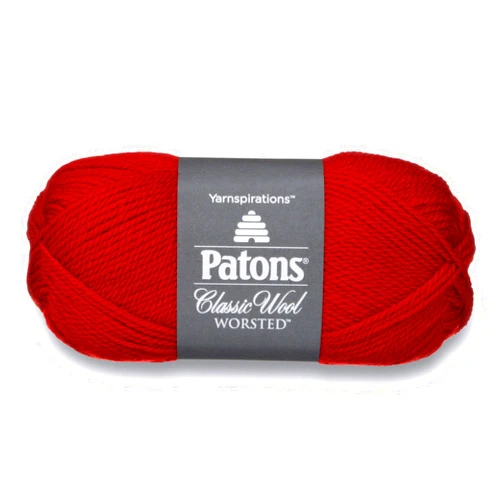 Patons Classic Wool, Bright Red Yarn,