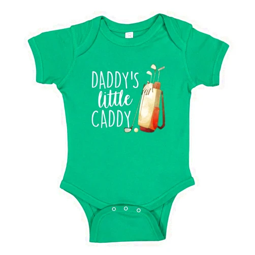 The Shirt Den Daddy's Little Caddy Golf Baby Bodysuit One Piece or Toddler T-Shirt for Golfer Dad