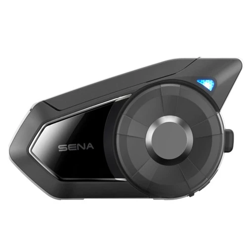 Sena 30K Motorcycle Bluetooth Headset Mesh Communication System, Black, Single Pack with HD Speakers