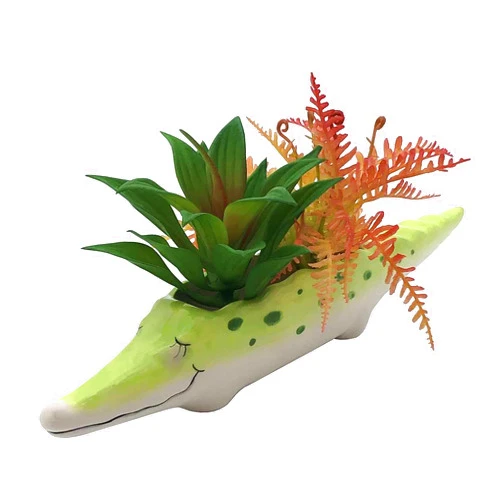 Streamline Imagined Crocodile Flower Planter Pot