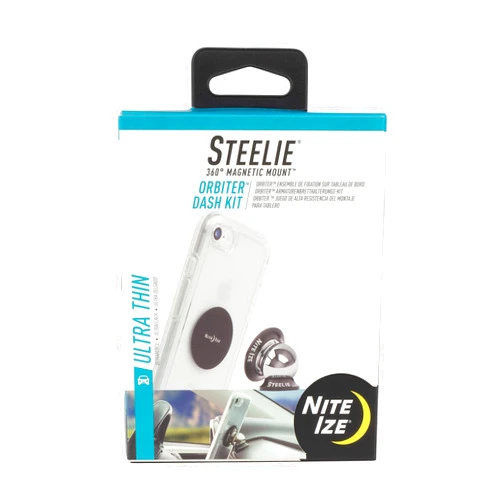 Nite IZE Steeley Orbiter Car Mount Kit Silver Small 50611