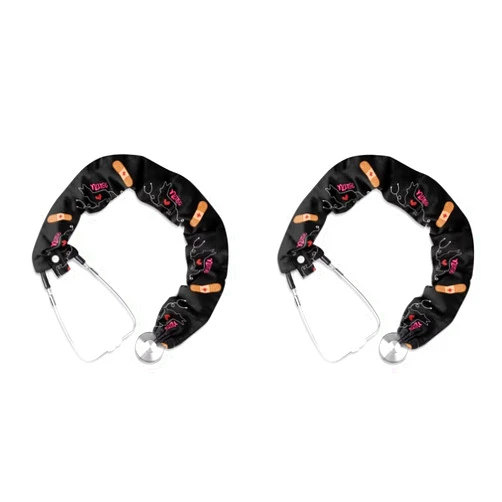 Luarisgur Stethoscope Cover Dog Nurse Stethoscope Sleeve Black Stethoscope Cover Sleeve Pediatrics Nurse Gifts for Women Men 2 Pack Stethoscope Accessories