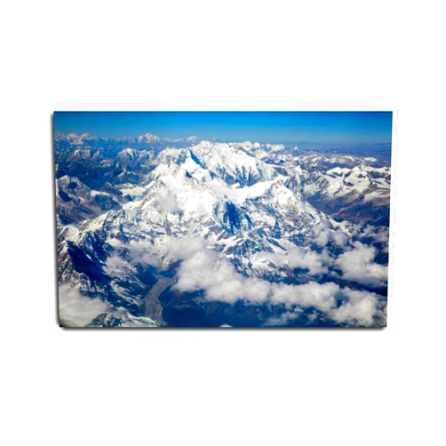 VIUBGCPS Canvas Print Pictures Wall Art Painting Mount Everest Himalaya Aerial View Framed & Stretched Posters Ready to Hang Home Decor Artworks - 20x32inch