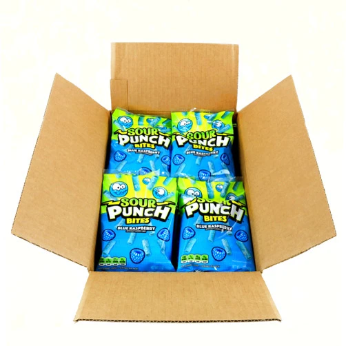 Sour Punch Bites, Sweet Chewy Candy, Blue Raspberry Flavored Sour Candy, 5oz Bag (12 Pack) (8730)
